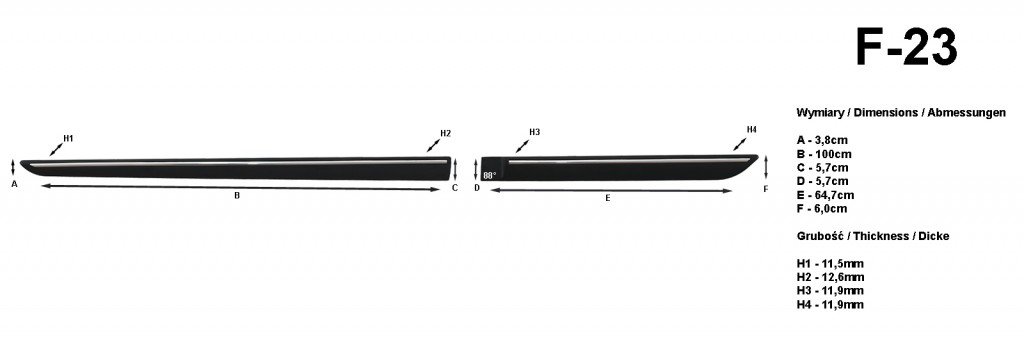 Riderauto Lišty dverí - Ford KUGA 2013-2019 – Obrázok 2