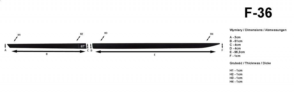 Riderauto Lišty dverí - Chevrolet AVEO 2011-2015