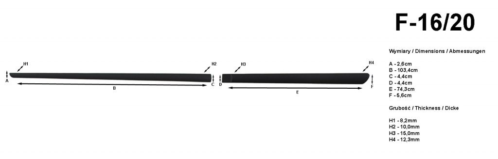 Riderauto Lišty dverí - Volkswagen PASSAT B7 SEDAN 2010-2015