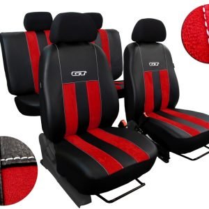 Pokter Autopoťahy Leather Look GT červené