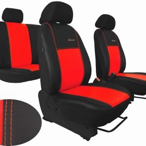 Pokter Autopoťahy Leather Look Exclusive červené