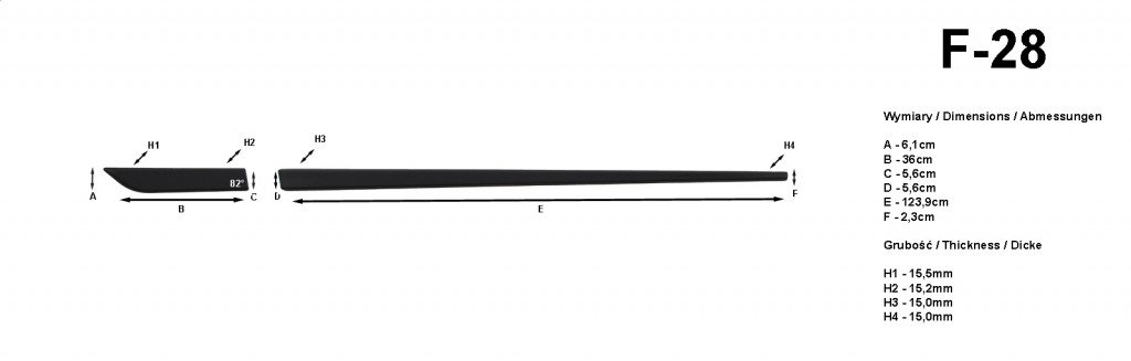 Riderauto Lišty dverí - dverí Opel Adam 2013-2019 – Obrázok 2