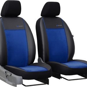 Pokter Autopoťahy Exclusive Alcantara modré 1+1 - predné